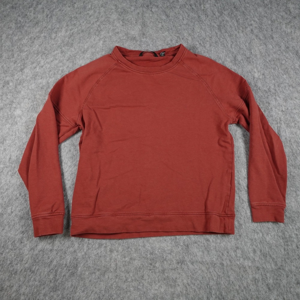 Vero Moda Sweatshirt Womens Medium Red Raglan Sleeve Organic Cotton Crewneck